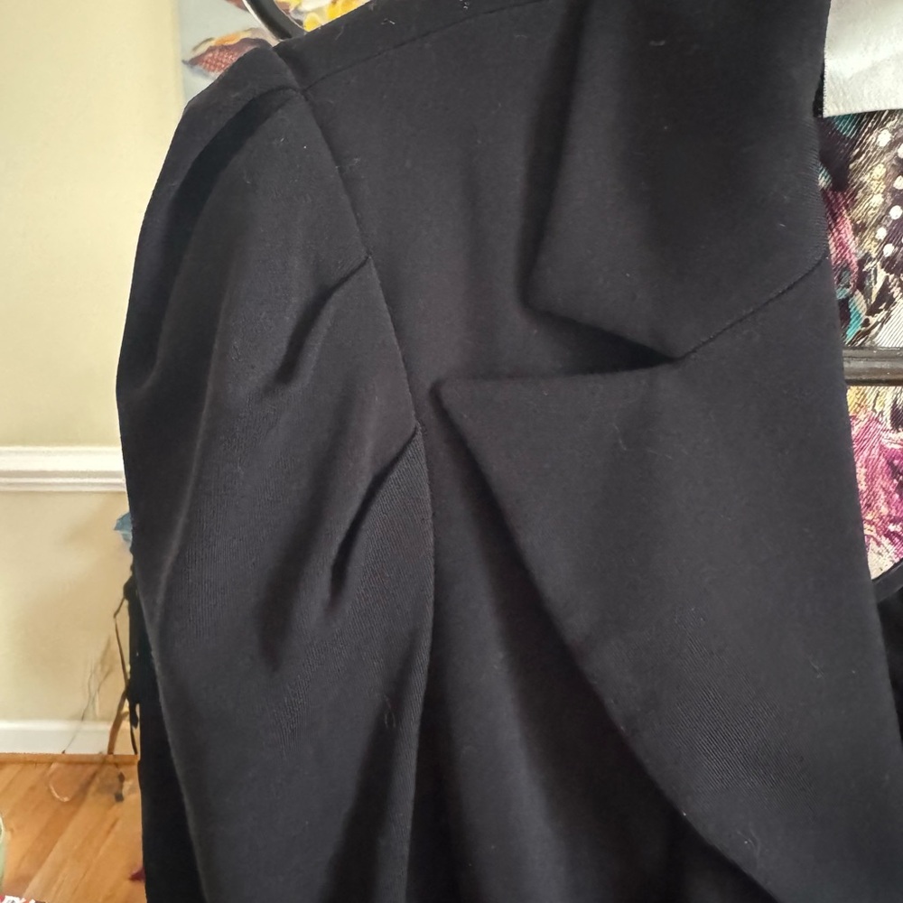 Leifsdottir for Anthropologie Black Blazer with Floral Lining-size 6 - Picture 2 of 11